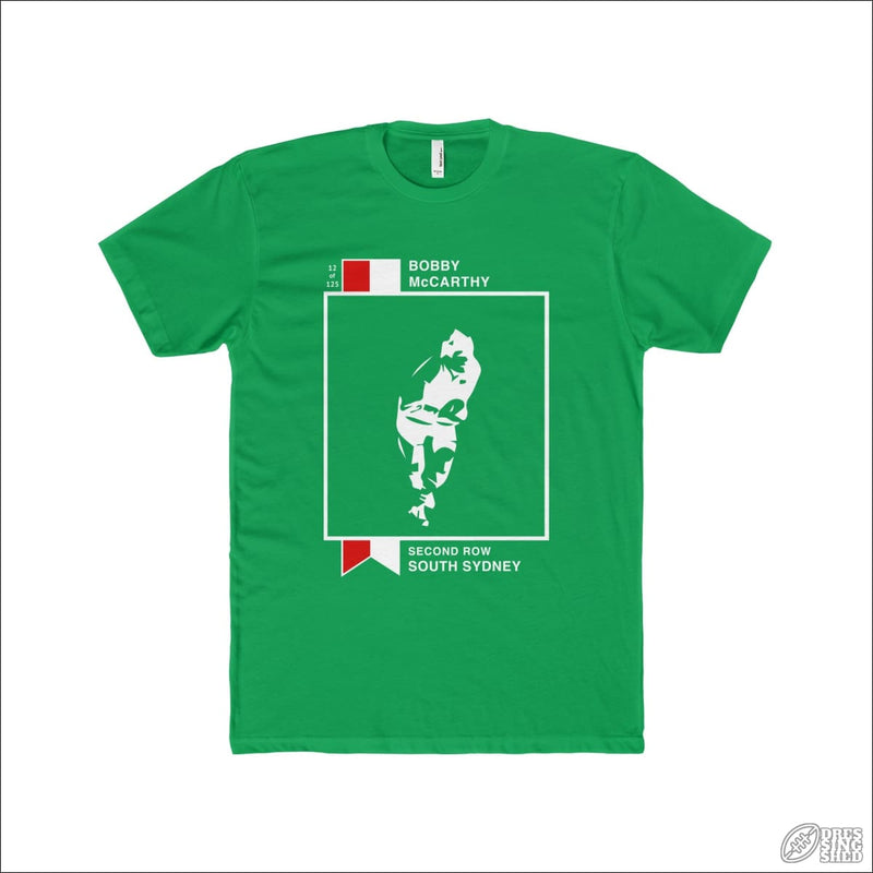 Rugby League T-shirt Mens Souths Footy Card Solid Kelly Green / XS T-shirt - Mens